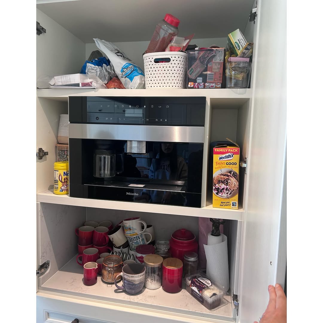 Thoughtfully arranged kitchen cupboards and drawers
